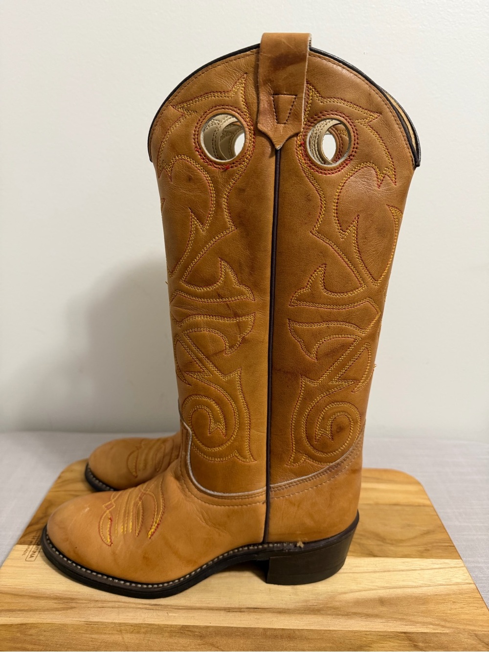 Texas Vintage Women's Low Heel Embroidered Boot Size 5.5 #267023 - Picture 5 of 13